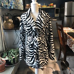 Super Cute Heart Soul Zebra Striped Jacket Ladies size XL